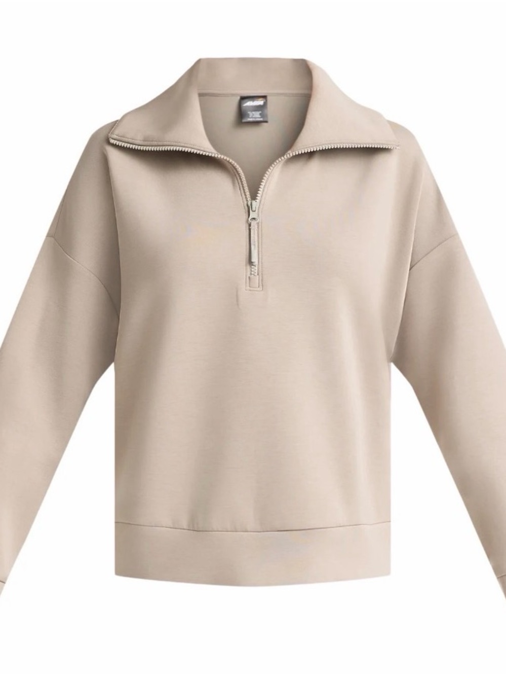 Avia Women's and Women's Plus ScubaKnit Quarter Zip Pullover color grey fog